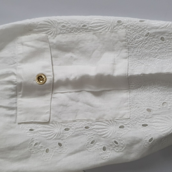 Lilly Pulitzer Ziva Cargo Embroidered Linen Pants - Picture 8 of 11